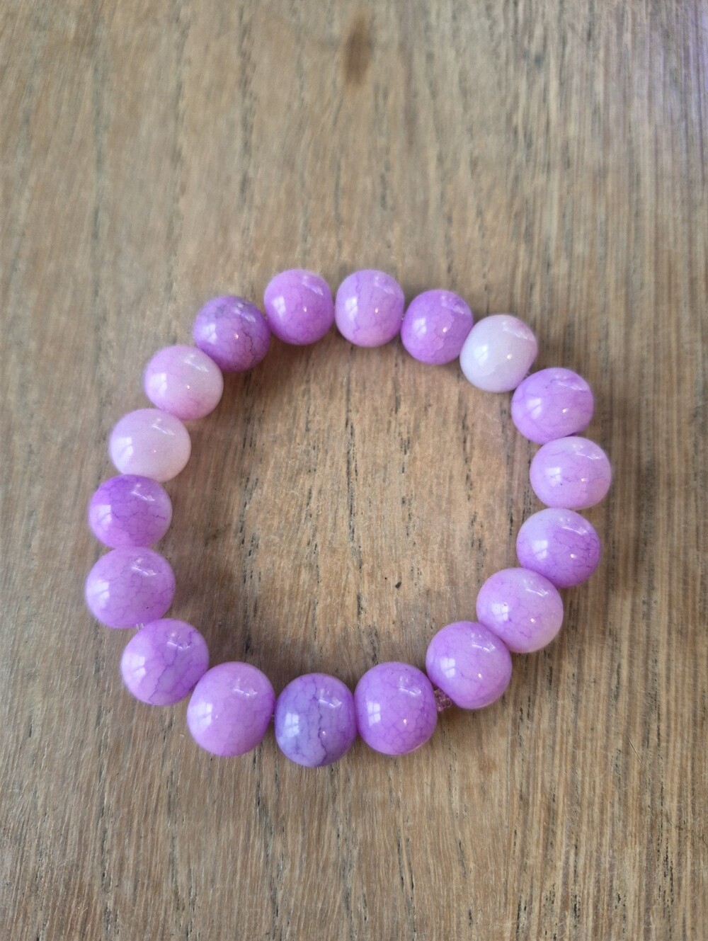 Elegant Purple Beaded Stretch Bracelet - Women Jewelry